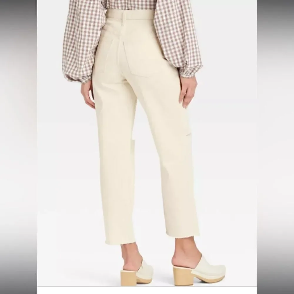 Universal Thread Women's Cream and White Jeans 14